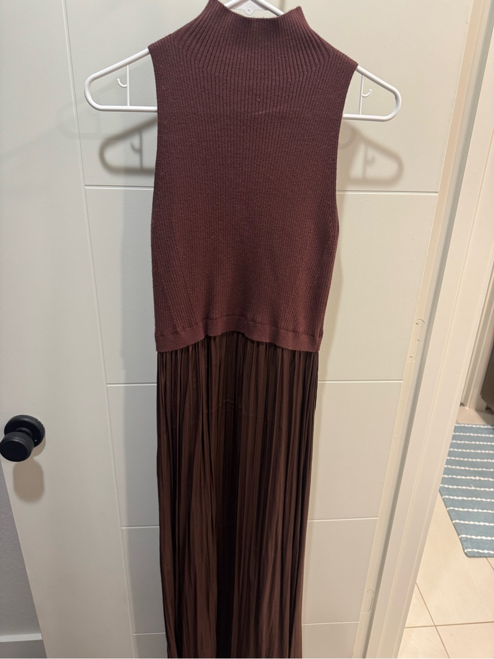 Anthropologie Ribbed Knit Sweater in Deep Brown